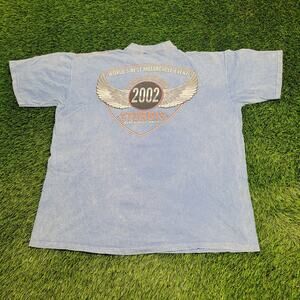 Vintage 2002 Sturgis Shirt Large 26x29 Baggy Black Hills USA